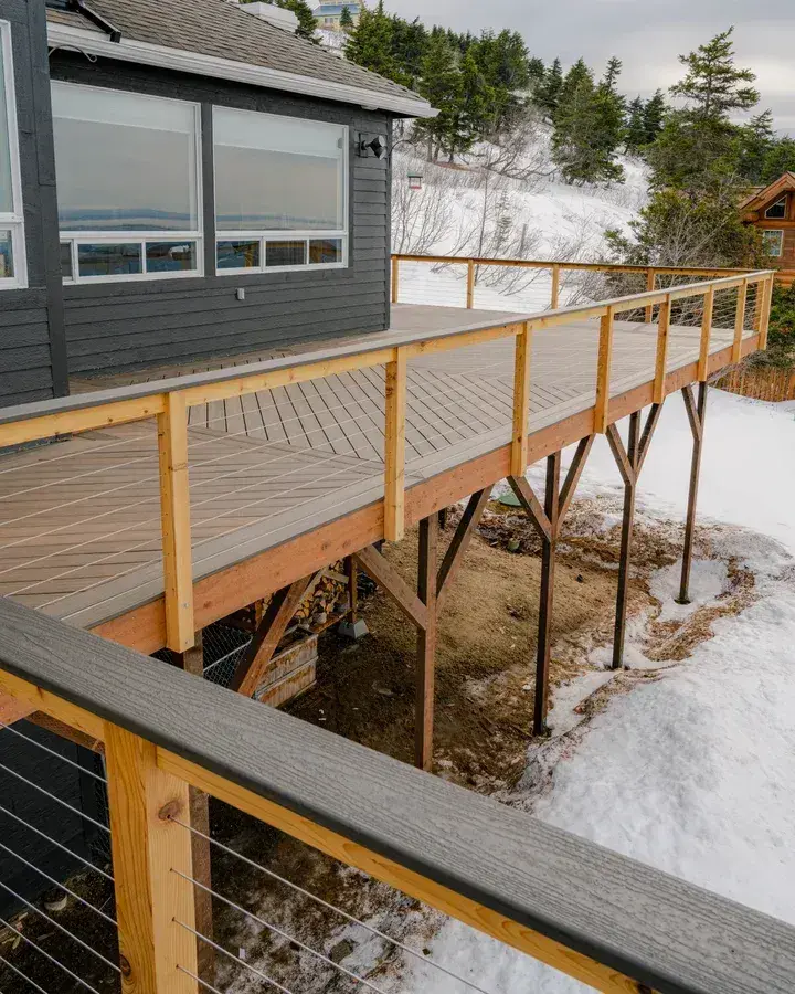 Contemporary covered deck