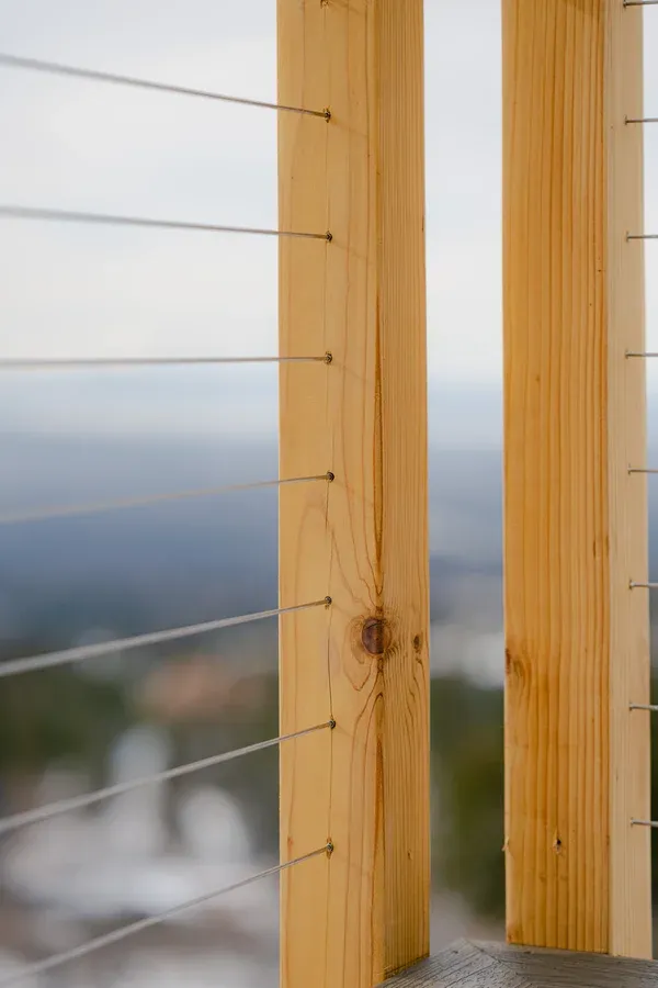 Contemporary deck seating area